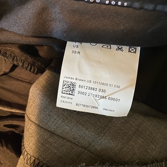 US 38R Mens Hugo Boss Charcoal Grey Pants - Picture 5 of 11